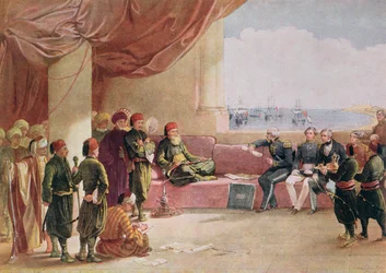 Mohamed Ali Receiving Envoys from Great Britain in His Palace at Alexandria on May 12, 1839